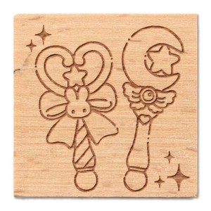 日本製 made in japan 木柄スタンプ30 魔法少女 マジカルステッキ 74772