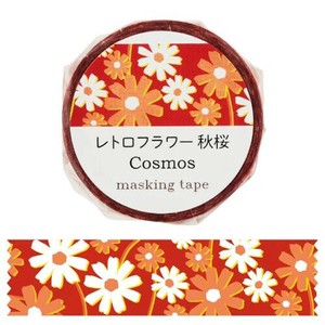 日本製 made in japan マスキングテープ レトロフラワー 秋桜 74645
