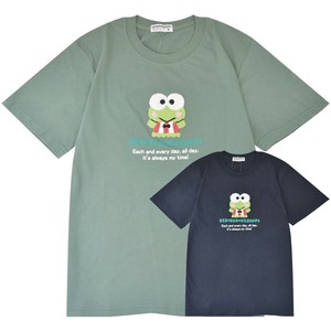 Sanrio T-shirt Keroppi Kerokerokeroppi Printed Short Sleeve Sagara-embroidery
