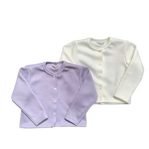 【日本製 子供服】 花柄ボタンカーディガン ［100〜140cm］