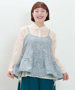 【2025春夏新作】ジャガードキャミソールビスチェ フレア レディース 大きいサイズ
