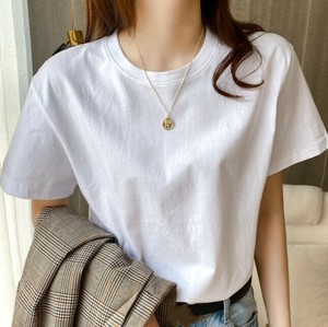 Tシャツ 半袖 ラウンドネック 無地 快適 レディース ファッション MBQ3618