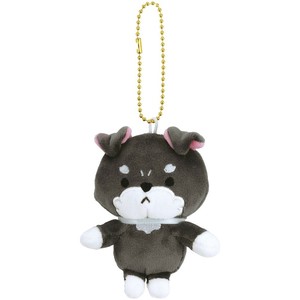 【スケーター】ぬいぐるみキーホルダー ミニチュアシュナウザ