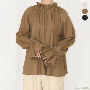 2025年新商品 衬衫 褶皱领 棉 衬衫