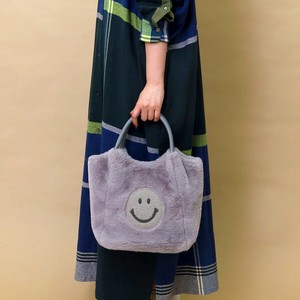 2025新作【COOCO クーコ】SMILEY サガラ刺繍xアニマル柄 エコファー トートバッグ