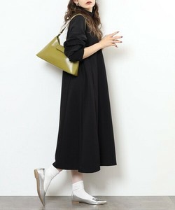 【2025AW】リブ使い 袖レースワンピース