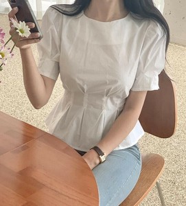 シャツ 半袖  ラウンドネック 無地 快適 レディース ファッション  DYLA1115