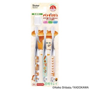 クリア歯ブラシ 3本セット 園児用  パンどろぼう