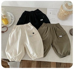カーゴパンツ 七分丈 薄手 無地 快適 子供 ファッション MBQ3632