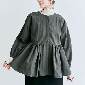 アウター《撥水ペプラムノーカラーブルゾン 全3色 2サイズ》