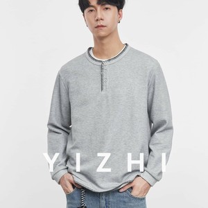 P23402 ヘンリーネック 長袖 Tシャツ メンズ 2025秋新作 ゆったり カジュアル インナー