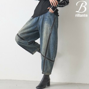 ブラックライン切替　デザインデニムパンツ　新作2025aw　BRILLANTE東京（201246）