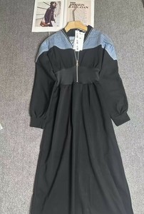 Casual Dress Dolman Sleeve Switching Dress [A/W NEW]