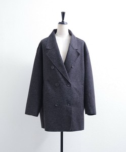 【2025AW新作入荷】ウール混ダブルボタンコート　アウター　SKYpink東京