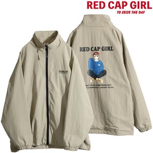 【SPECIAL PRICE】RED CAP GIRL ナイロン バックプリント 裏付き スタンドカラ—ジャケット