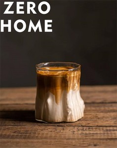 ガラス水杯 透明デザイン ラテ・コーヒー専用 日常使用に最適