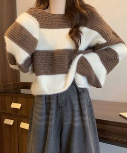 ニット《ラウンドネックニットファードッキングトップス》《現品限り》