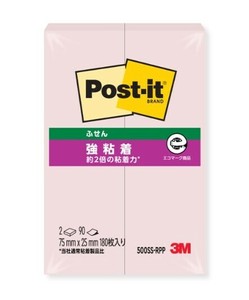 【3M】 ポスト・イット(R) 強粘着ふせん パステルカラー 500SS-RPP ポストイット 500SS-RPP(10X20)*