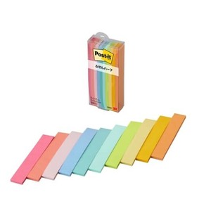 【3M】 ポストイット ふせんハーフ マルチカラー 75×12.5mm 30枚×10入り 560MC 付箋