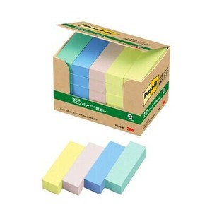 【3M】 ポストイット 見出し 再生紙エコノパック 混色 50×15mm 100枚×25入り 7001-K 付箋