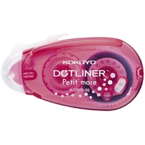 【コクヨ】 テープのり ドットライナー プチモア ピンク 使い切りタイプ ﾀ-D920-06P
