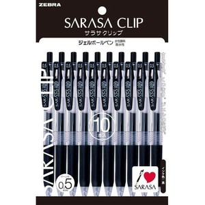 【ゼブラ】 サラサクリップ 0．5 黒 10本入 P-JJ15-BK10 ジェルボールペン