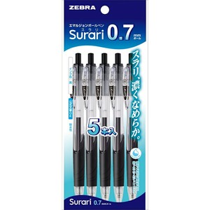 【ゼブラ】 スラリ 0．7 黒 5本入 P-BN11-BK5 油性ボールペン エマルジョンインク