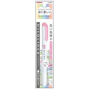 【ゼブラ】 マイルドライナー　 マイルドピンク　 1本入　 PWKT7MP