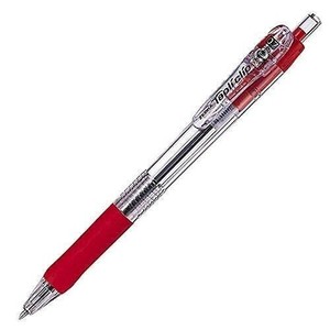 【ゼブラ】 タプリクリップボールペン 0.7mm　赤　 P-BN5-R 　油性ボールペン