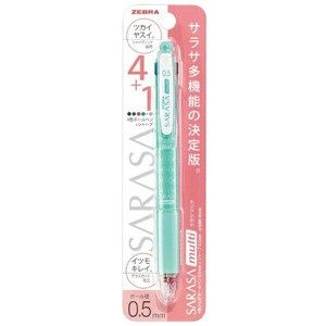【ゼブラ】 サラサマルチ0．5 ブルーグリーン 1本入 P-J4SA11-BG ジェルボールペン