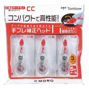 【トンボ鉛筆】 修正テープ モノCC5 3個パック 5mm KCB-326