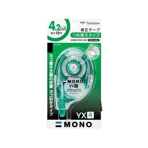 【トンボ鉛筆】 修正テープ つめ替えタイプ モノYX4 4mm CT-YX4