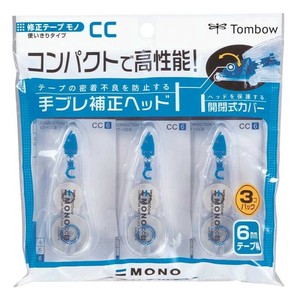 【トンボ鉛筆】 修正テープ モノCC6 3個パック 6mm KCB-327