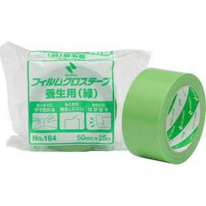 【ニチバン】 フィルムクロステープ 緑 養生テープ 50mmx25m 184-50