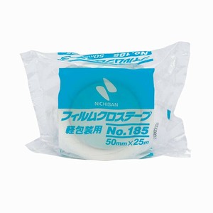 【ニチバン】 フィルムクロステープ No.185（軽包装用） 養生テープ 185-50 50mmx25m