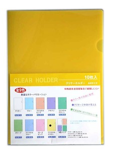 【ニュークイン】 A4 クリアホルダー 10枚入 クリスタルイエロー NO-900-11A