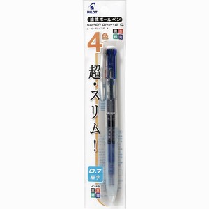 【パイロット】 4色油性ボールペン スーパーグリップG4 0.7mmノンカラー P-BKSG-35F-NC 透明 クリア