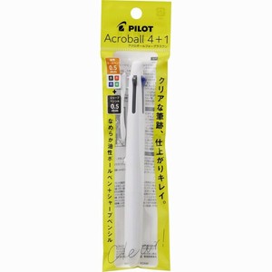 【パイロット】 多機能油性ボールペン アクロボール4+1 0.5mm オフホワイト PBH41AB-155-OW