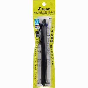 【パイロット】 多機能油性ボールペン アクロボール4+1 0.7mm ブラック PBH41AB-175-B