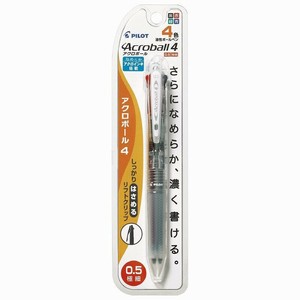 【パイロット】 4色油性ボールペン アクロボール4 0.5mm ノンカラー P-BKAB-45EF-NCC 透明 クリア