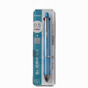 【パイロット】 多機能油性ボールペン ドクターグリップ4+1 0.5mm アイスブルー PBKHDF1SEF-IL