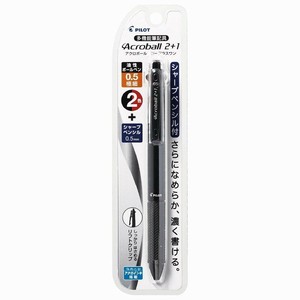 【パイロット】 多機能油性ボールペン アクロボール2+1 0.5mm ブラック P-BKHAB40EF-B