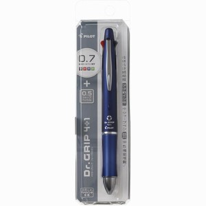 【パイロット】 多機能油性ボールペン ドクターグリップ4+1 0.7mm ネイビー PBKHDF1SF-NV