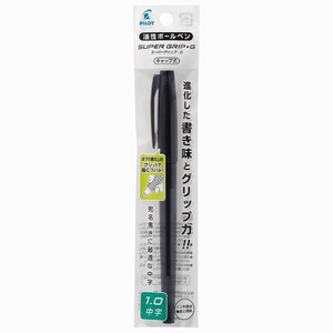 【パイロット】 油性ボールペン スーパーグリップG キャップ式 1.0mm 黒 P-BSGC-10M-BB