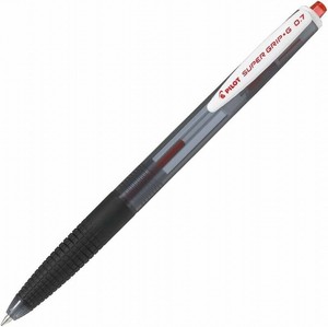 【パイロット】 油性ボールペン スーパーグリップG ノック式 0.7mm 赤 BSGK-10F-RR
