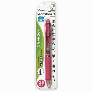 【パイロット】 3色油性ボールペン アクロボール3 0.5mm クリアソフトピンク P-BKAB-40EF-CSP