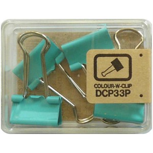 【ベロス】 カラーWクリップ あさぎ 小 4個入り V17019 DCP-33P ダブルクリップ