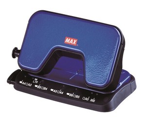 【MAX】 軽あけ2穴パンチ　 スクーバ15 　ブルー