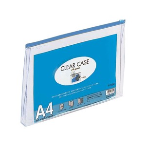 【リヒトラブ】 クリアーケース（マチ付）A4 藍 F74SMアイ