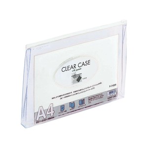 【リヒトラブ】 クリアーケース（マチ付）A4 白 F74SMシロ